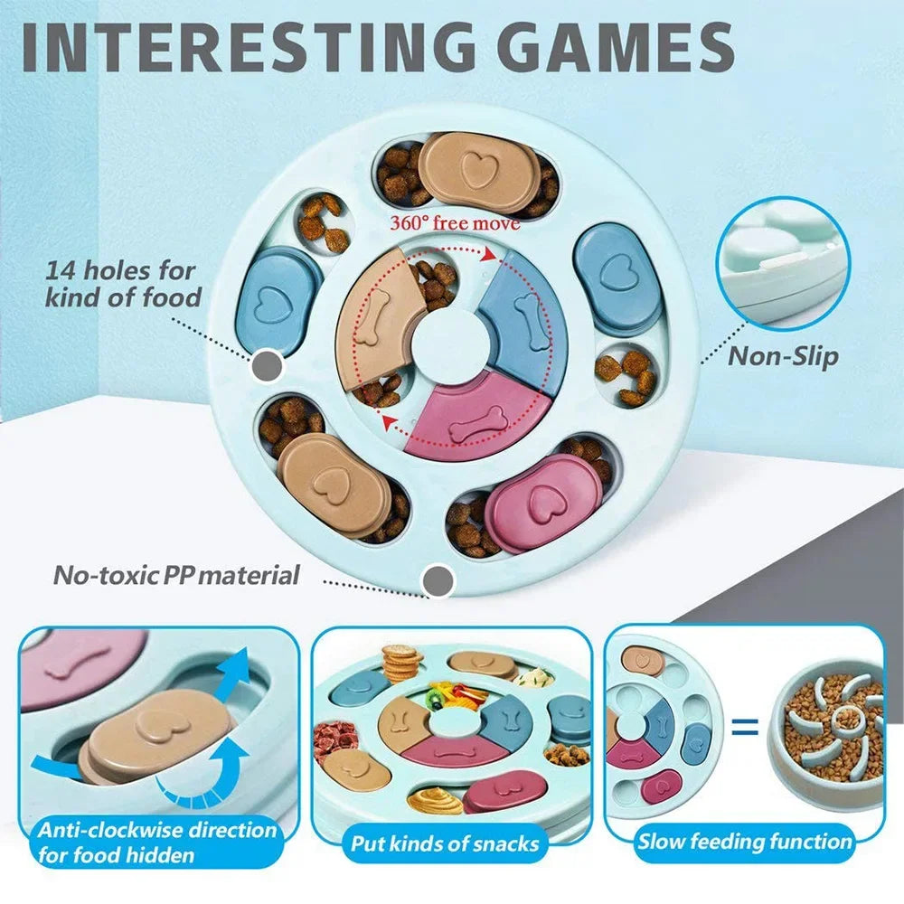 Interactive Puzzle Slow Feeder — Keep Your Dog Entertained at Mealtime