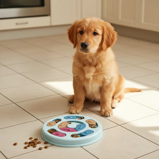 Interactive Puzzle Slow Feeder — Keep Your Dog Entertained at Mealtime
